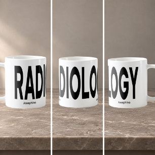Taza De Café Texto envolvente de RADIOLOGÍA Personalizado