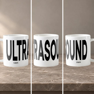 Taza De Café Texto envolvente de ULTRASONIDO Personalizado