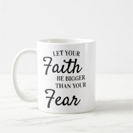Taza De Café Texto Inspirador Que La Fe Sea Más Grande Que El M