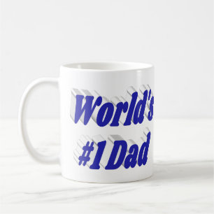 Taza De Café Texto medio azul de papá