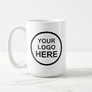 Taza De Café texto negro de su logo aquí