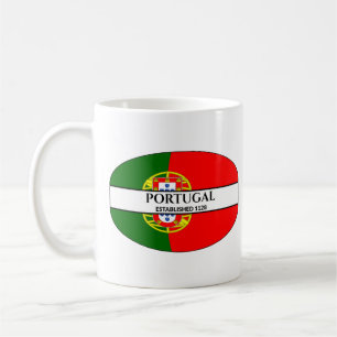 Taza De Café Texto negro marca la bandera 1128 en Portugal