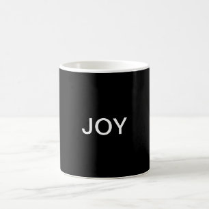 Taza De Café Texto personalizable   Negro moderno en negrita y 