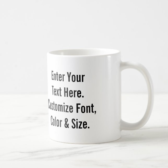 Taza De Café Texto personalizado (Derecha)