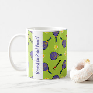 Taza De Café 🎾 texto Personalizado, ¡Brewn for Padel Power!