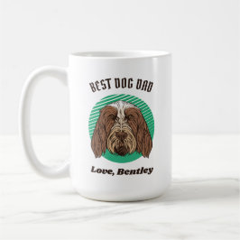 Taza De Café Texto Personalizado de papá de perro espinona ital