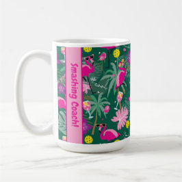 Taza De Café texto personalizado 🤩 fiesta tropical con pickleb