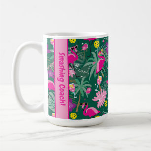 Taza De Café texto personalizado 🤩 fiesta tropical con pickleb