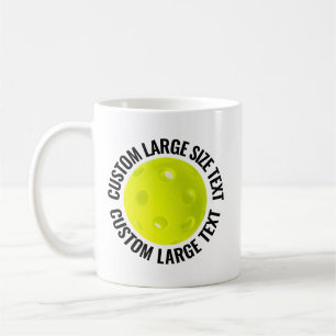Taza De Café Texto Personalizado Grande Pickleball 11 oz. Perso