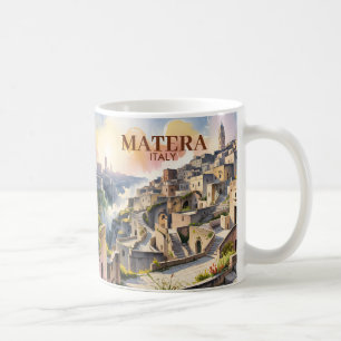 Taza De Café Texto Personalizado Matera Italia Viaje Sassi di M