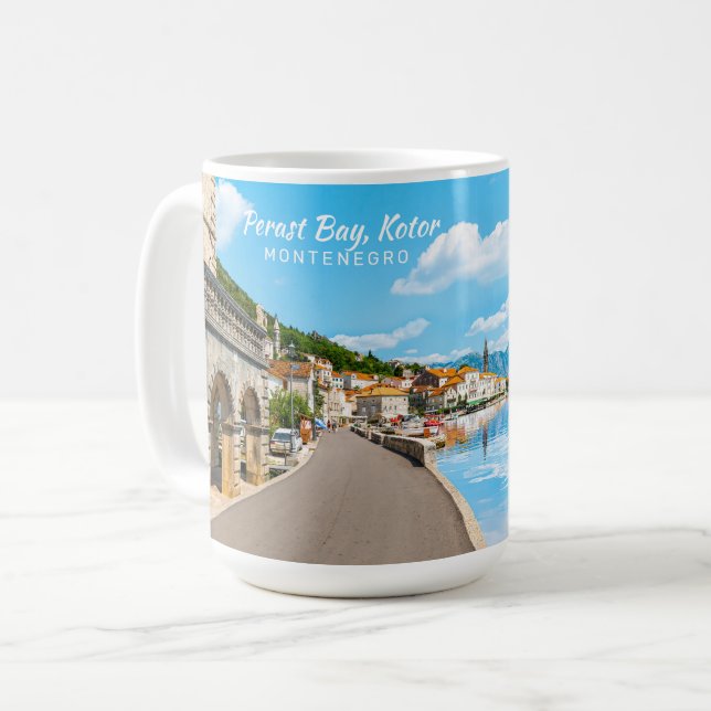 Taza De Café Texto personalizado Montenegro (Anverso izquierdo)