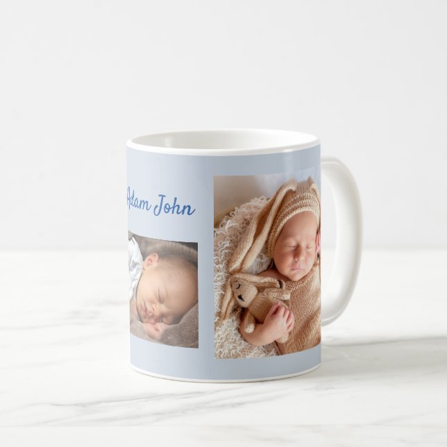 Taza De Café Texto Personalizado personalizado de fotos de Reci (Anverso derecho)