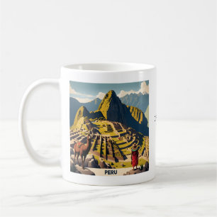Taza De Café Texto personalizado Perú Machu Picchu