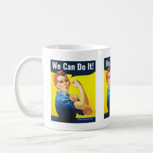 Taza De Café texto Personalizado, Rosie the Riveter "¡Podemos 