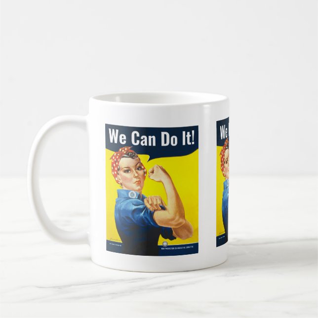Taza De Café texto Personalizado, Rosie the Riveter "¡Podemos h (Izquierda)
