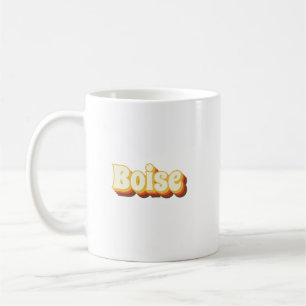 Taza De Café Texto retro vintage de Boise