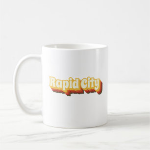 Taza De Café Texto retro vintage de la ciudad rápida
