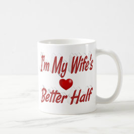 Taza De Café Texto rojo de cita graciosa de la esposa