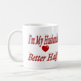 Taza De Café Texto rojo de la cita graciosa del marido