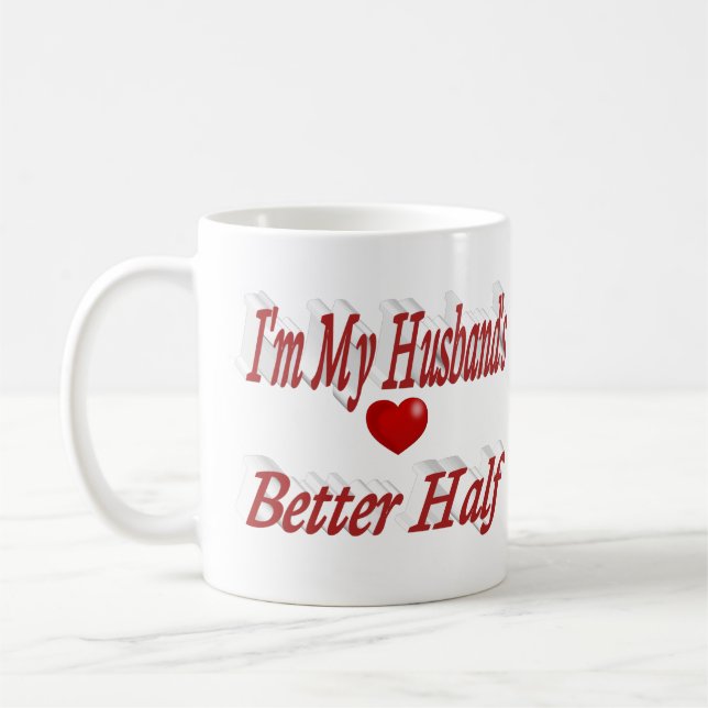 Taza De Café Texto rojo de la cita graciosa del marido (Izquierda)