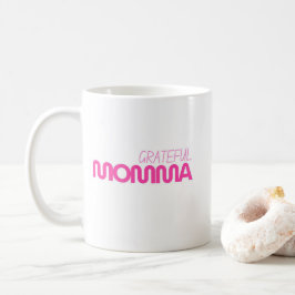 Taza De Café Texto rosa del Día de la Madre de Momma Mug agrade
