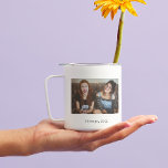 Taza De Café Texto simple de foto Minimalista blanca Keepsake<br><div class="desc">Sencillo foto Minimalista blanca Keepsake Estilish Café mug, un hermoso regalo personalizado para los mejores amigos, bff, familia, pareja, novia, novio, compañero de trabajo, jefe y más, como un placer de viaje, regalos de felicitación, cumpleaños, aniversario, Navidades uno de un regalo amable. Crea tu propio tazón de café fotográfico personalizado...</div>