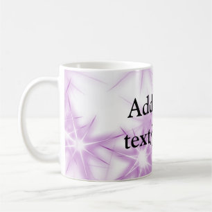 Taza De Café texto simple rosa morado brillo destello agregar n