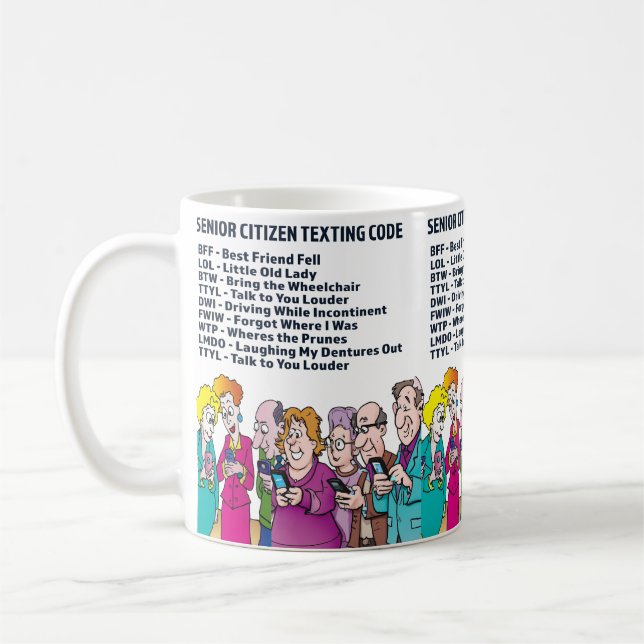Taza De Café Textos divertidos para adultos mayores de edad (Izquierda)