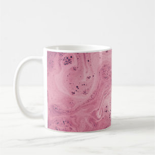 Taza De Café Textos florales de color rosa y negro