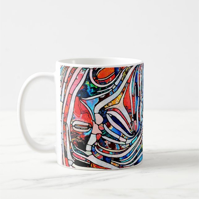Taza De Café Textos rotos: Unidad de vidrio manchado (Izquierda)