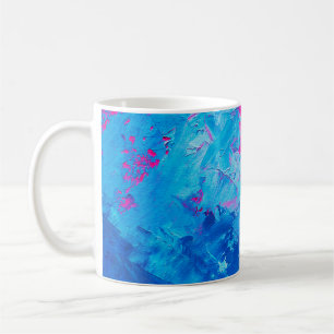 Taza De Café textura abstracta de pintura al óleo sobre lienzo,