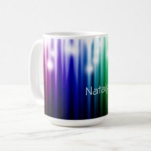 Taza De Café textura brillante del arco iris 