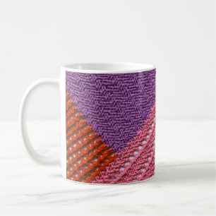 Taza De Café Textura coloreada abstracta de punto por radios.Pu