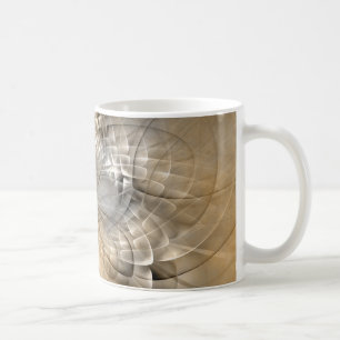 Taza De Café Textura de arte fractal abstracto tonos tierra