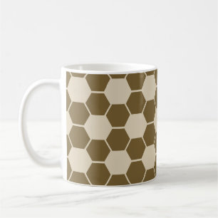 Taza De Café Textura de balón de fútbol - Tonos marrones