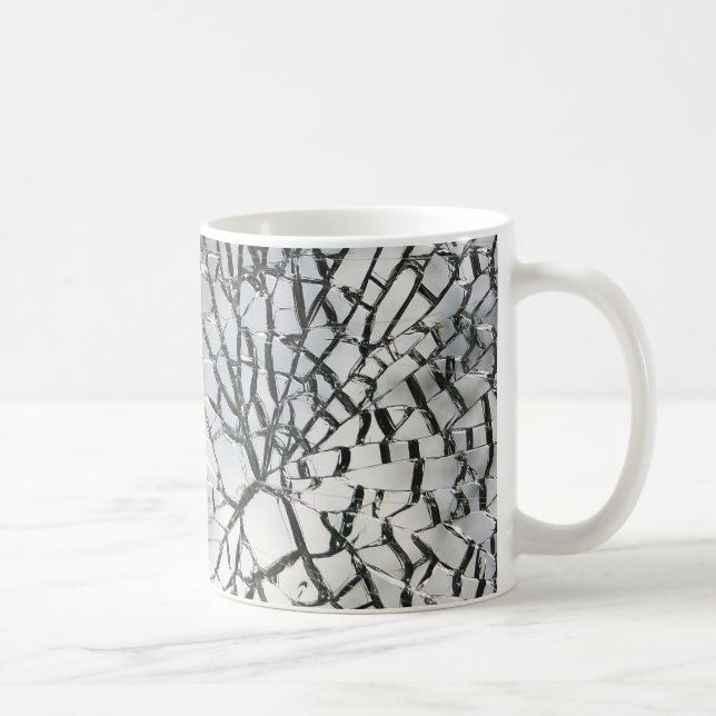 Taza De Café Textura de cristal rota (Derecha)