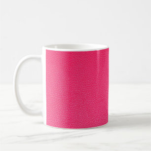 Taza De Café Textura de cuero rosa