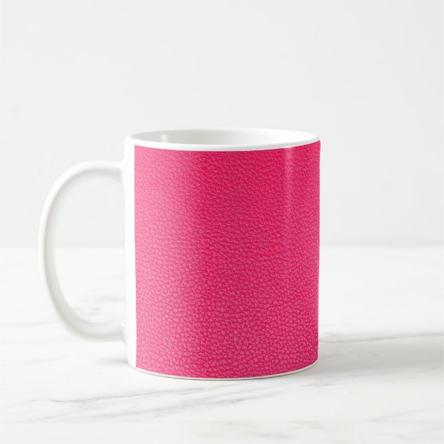 Taza De Café Textura de cuero rosa (Izquierda)