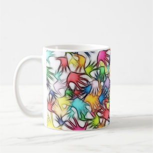 Taza De Café Textura de fondo abstracta de manos