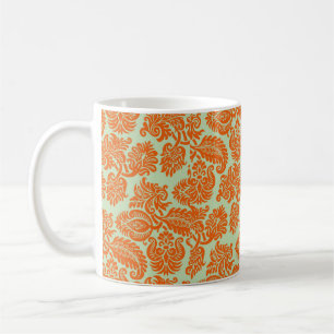 Taza De Café Textura de fondo naranja sin inconvenientes