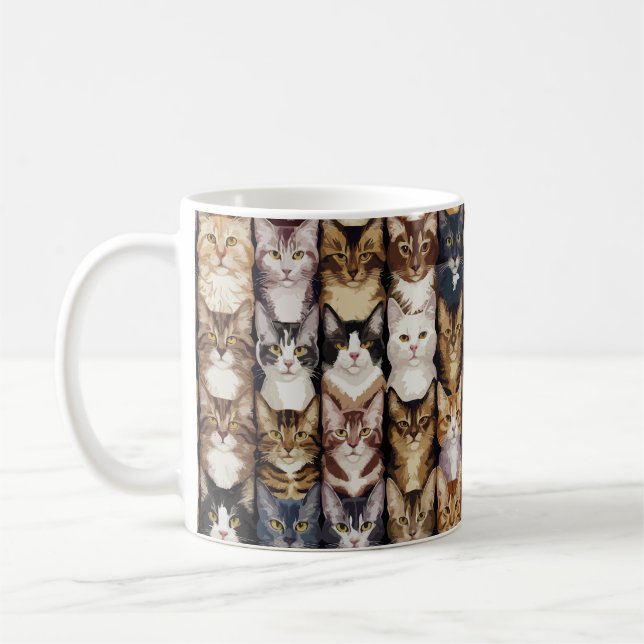 Taza De Café Textura de gatos (Izquierda)