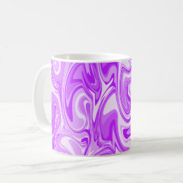 Taza De Café Textura de giro de mármol - Tonos púrpura