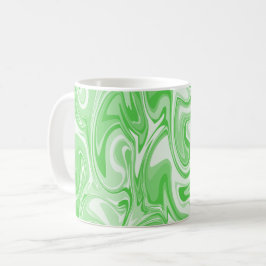 Taza De Café Textura de giro de mármol - Tonos verdes