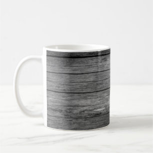 Taza De Café Textura de grano gris de madera de tablero