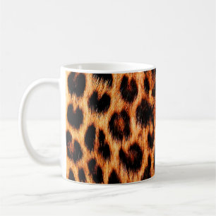 Taza De Café Textura de leopardo, patrón de animales africanos