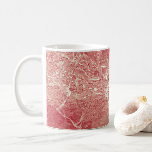 Taza De Café Textura de mármol de oro Rosa
