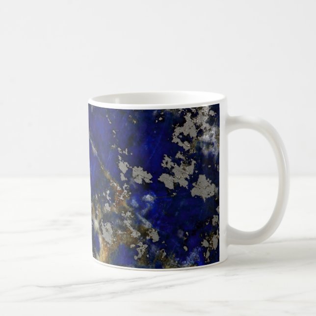 Taza De Café Textura de piedra: Lapislázuli (Derecha)