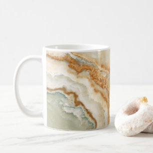 Taza De Café Textura de piedra marrón y beige