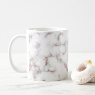 Taza De Café Textura de Purpurina de oro de mármol blanco Carra