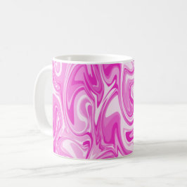 Taza De Café Textura de remolque de mármol - Café de tonos rosa